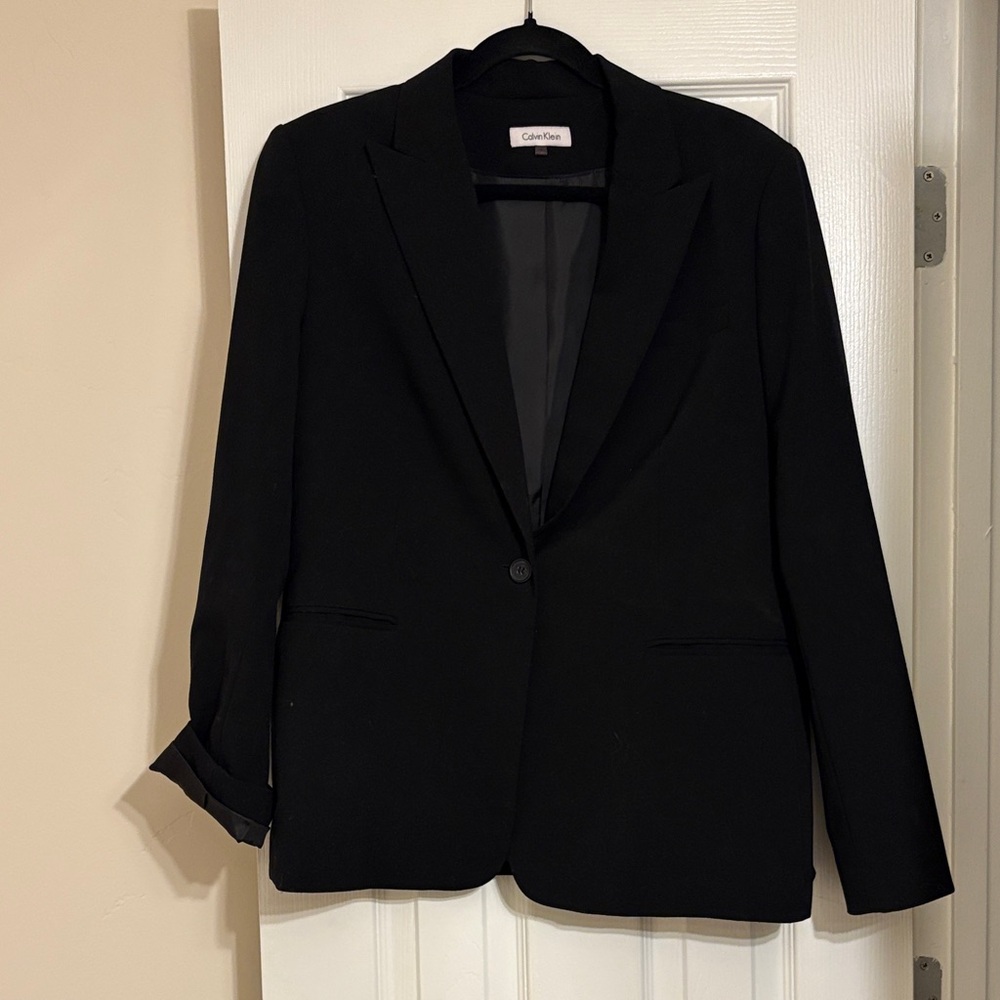 Calvin Klein Black Single-Button Women’s Blazer